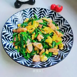 Shrimp moss fried eggs