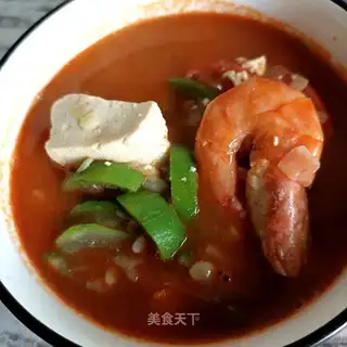 Shrimp tofu soup