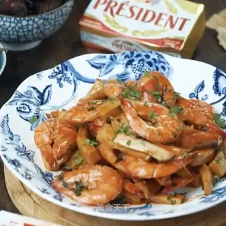 Creamed shrimp