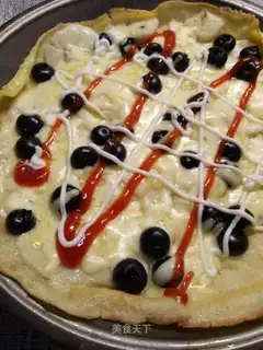 Banana blueberry cheesecake