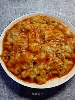 Cheese juice, golden mushrooms
