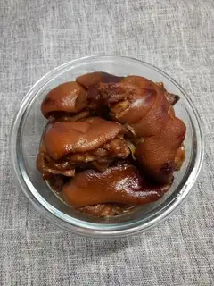 Red burning pig hoof