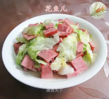 A ham and cabbage