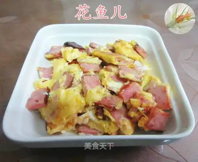 Roasted ham and eggs
