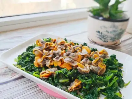 Spinach with a twirl