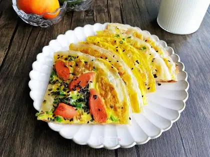 Egg ham pancakes