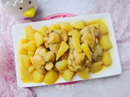 Curry wings and potatoes