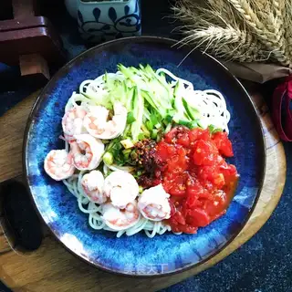 Cheese and shrimp