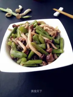 Soybeans burning sea mushrooms