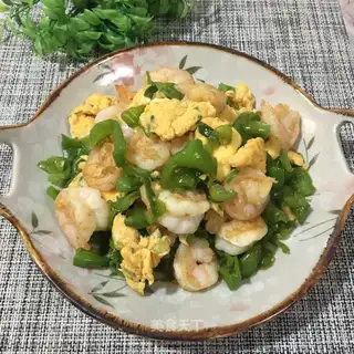 Cream pepper and shrimp