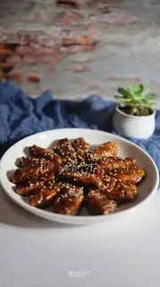 Red fried chicken