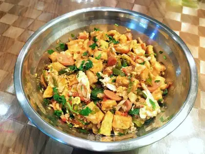 Tomato egg cake