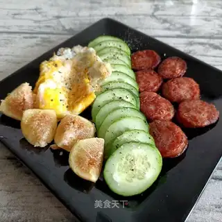 Cucumber sausage salad