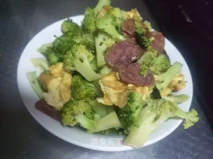 Sausage and broccoli