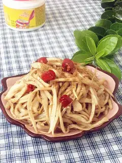 Barbecue apricot mushrooms