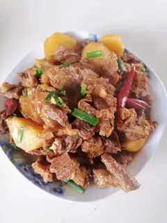 Potato-burning cow