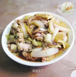 Octopus fried onions