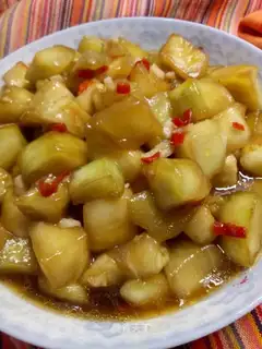 Mee-mi fried eggplant