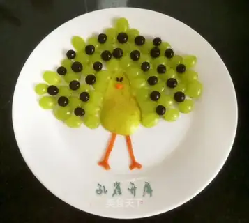 Peacocks on the plate