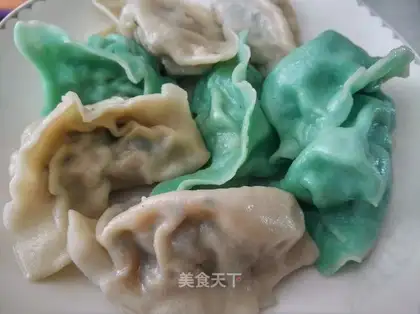 Pork chicken carrot cucumber dumplings