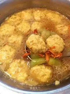 Scorch meatball soup