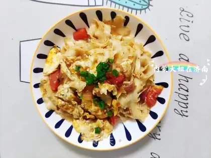 Potato omelet noodles