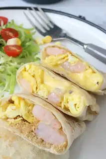 Shrimp cheese burrito