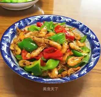 Cream pepper and shrimp