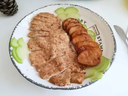 Chicken and apricot mushrooms