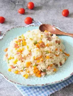 Cheese sausage fried rice