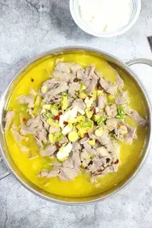 Gold soup fat cow