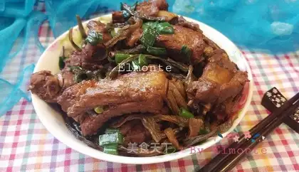 Bean horn dry-burned ribs