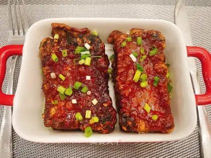 A big piece of salt roasted meat