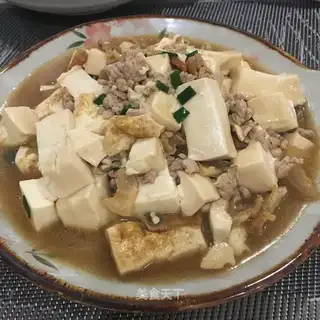 Meat stew, tofu