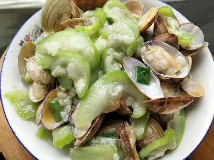 Flower clams and silk melons