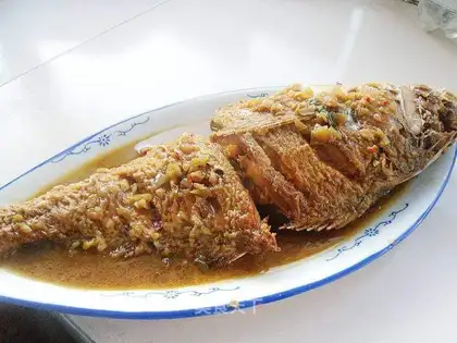 Fried yellowfish