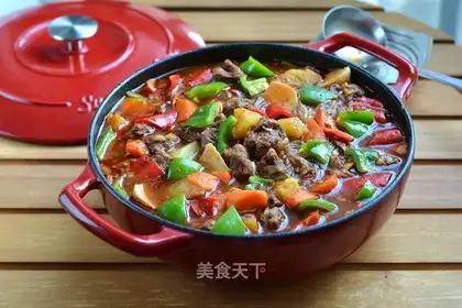 Tomato soup beef pan