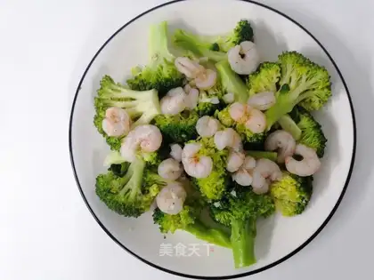 The broccoli shrimp