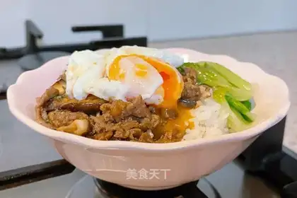 Mushroom beef rice