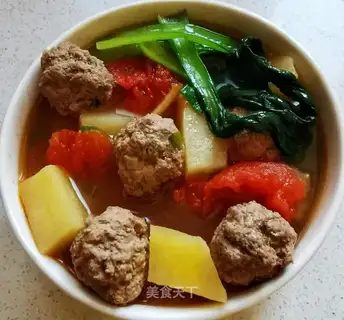 Beefball soup