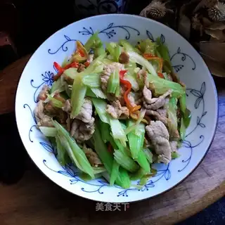 Celery and meat
