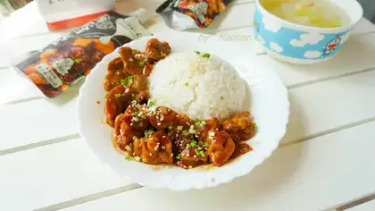 Soy chicken leg rice