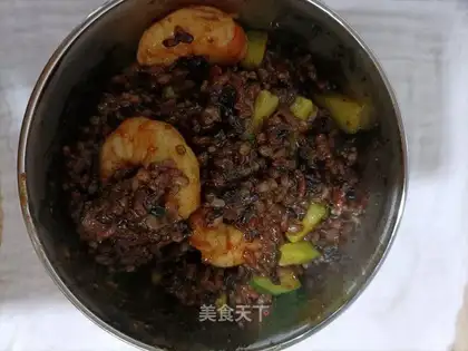 Three-coloured rice fried rice