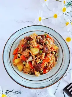 Soy beef rice