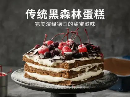 Traditional black forest cake