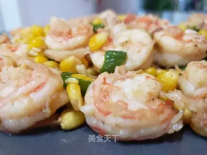 Corn fried shrimp