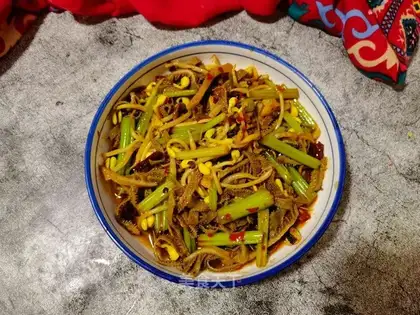 Soybeans, celery