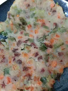 Sausage carrot pancakes
