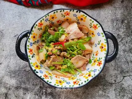 Garlic mud and pig face