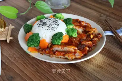 Soy chicken leg rice